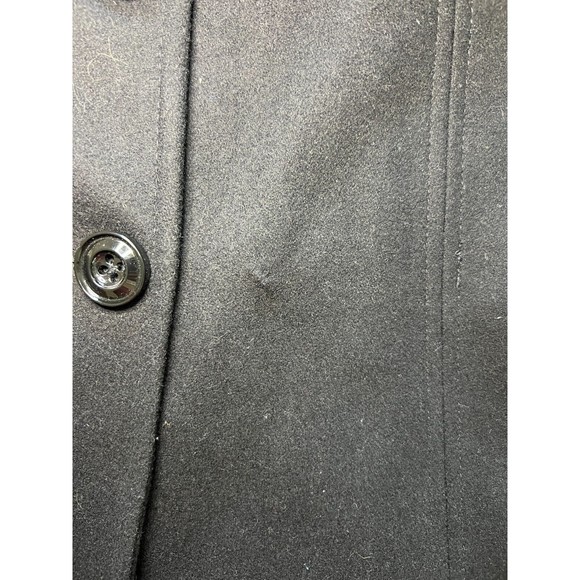 Womens London Fog Double-Breasted Lined Black Wool Blend Pea Coat Size S - Picture 14 of 14